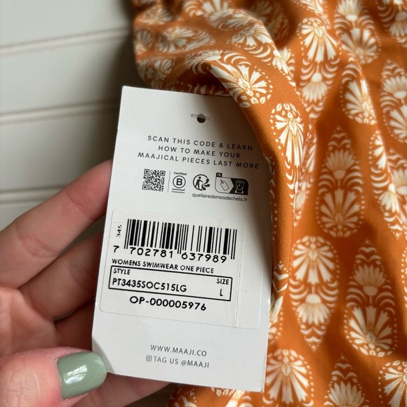 Maaji | Women's Boho Cheeky One Piece Bathing Suit Size Large NWT Beach Pool - Picture 5 of 9